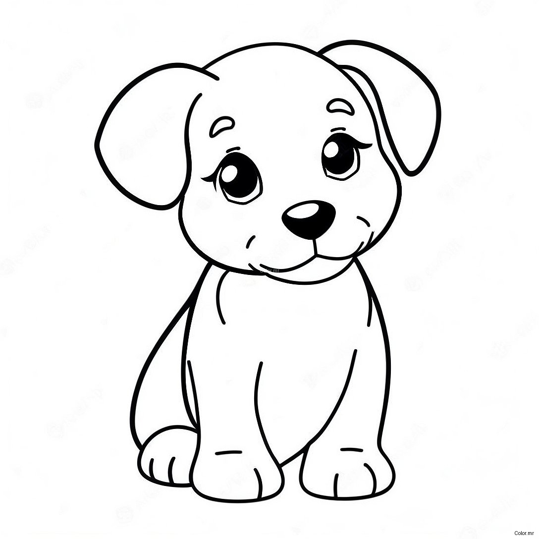 Pagina Para Colorir Cachorrinho Fofo Realista 15269 12623