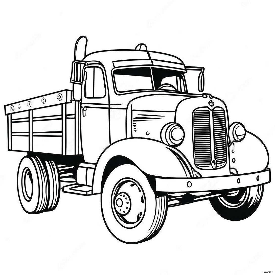 Pagina Para Colorir Caminhao Bau Vintage 48335 40167