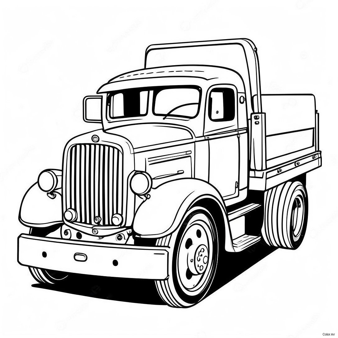 Pagina Para Colorir Caminhao Bau Vintage 48335 40168