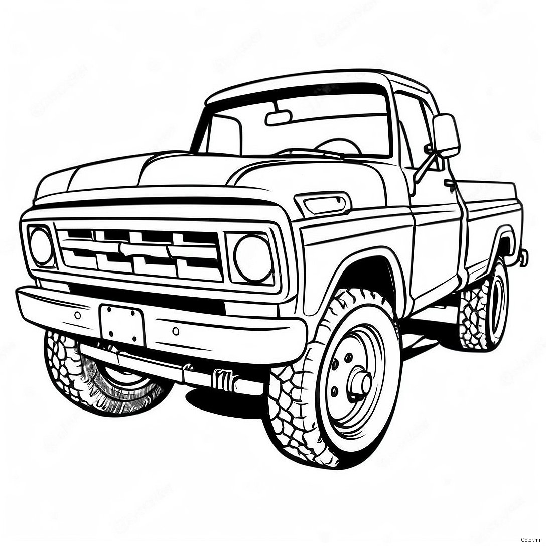 Pagina Para Colorir Caminhao Ford Realista 5884 4697