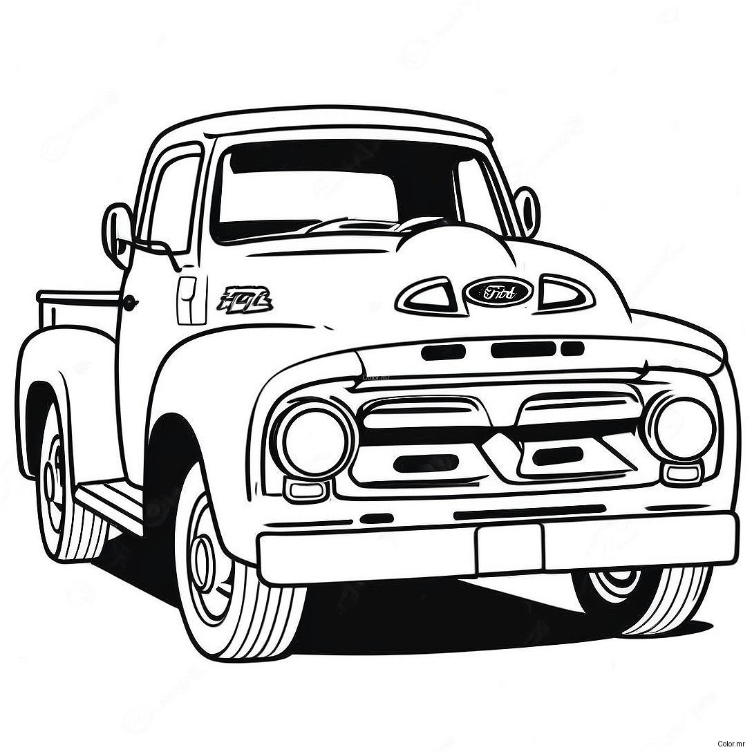 Pagina Para Colorir Caminhao Ford Realista 5884 4699