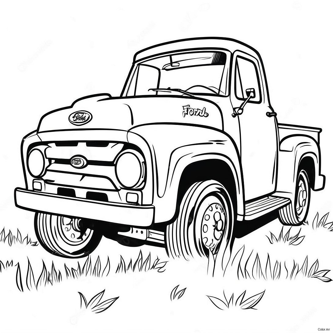 Pagina Para Colorir Caminhao Ford Realista 5884 4700