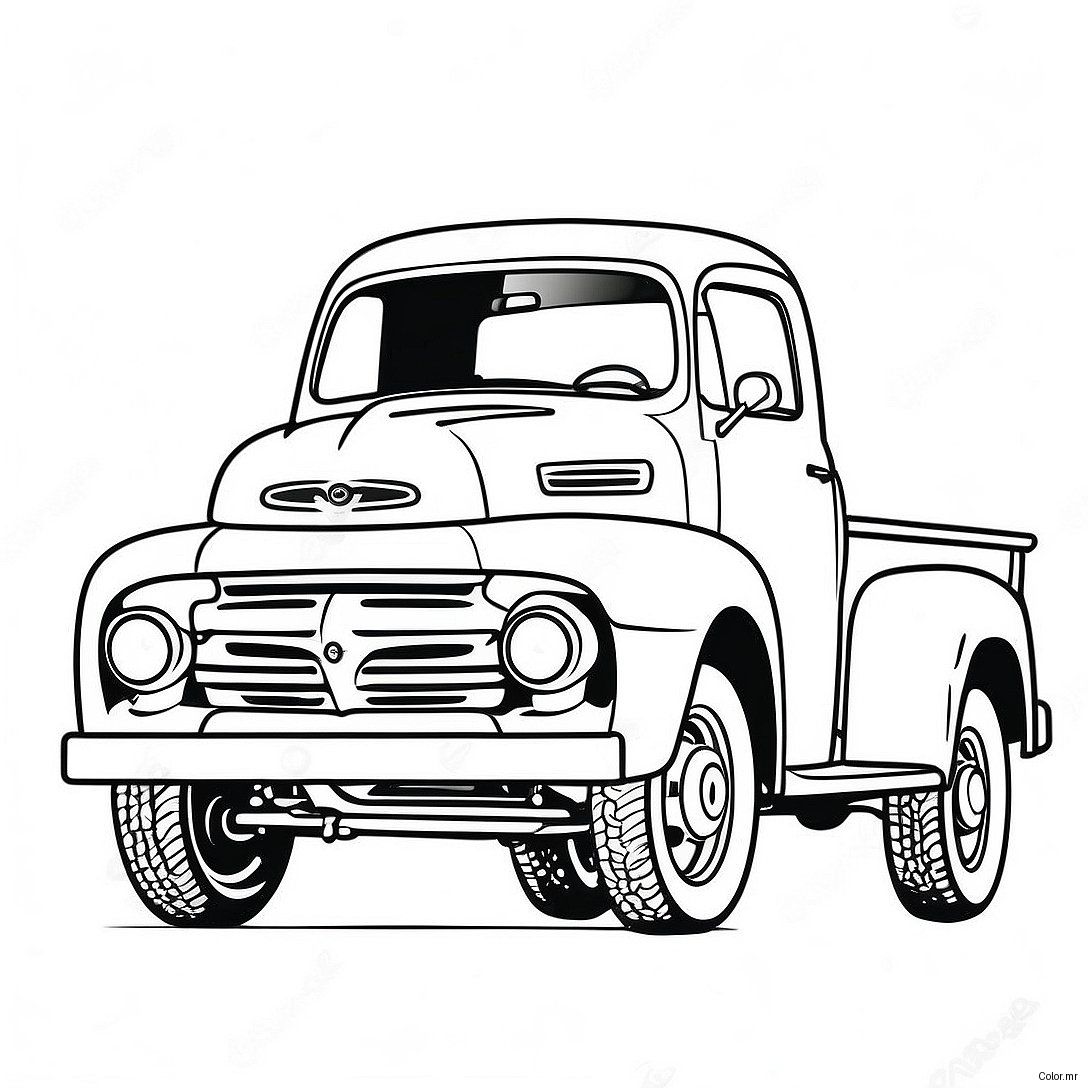Pagina Para Colorir Caminhao Ford Vintage 5885 4701