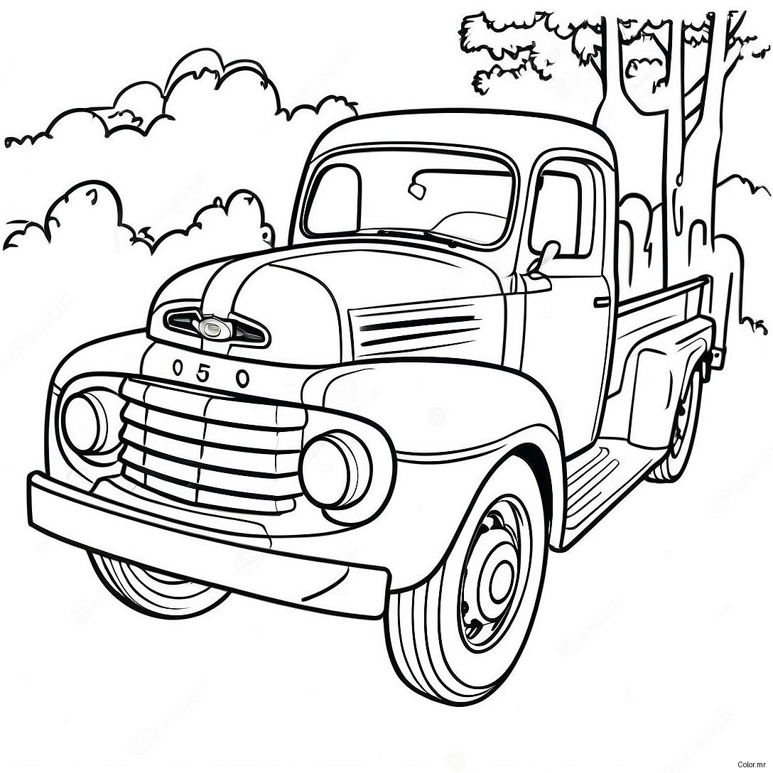 Pagina Para Colorir Caminhao Ford Vintage 5885 4703