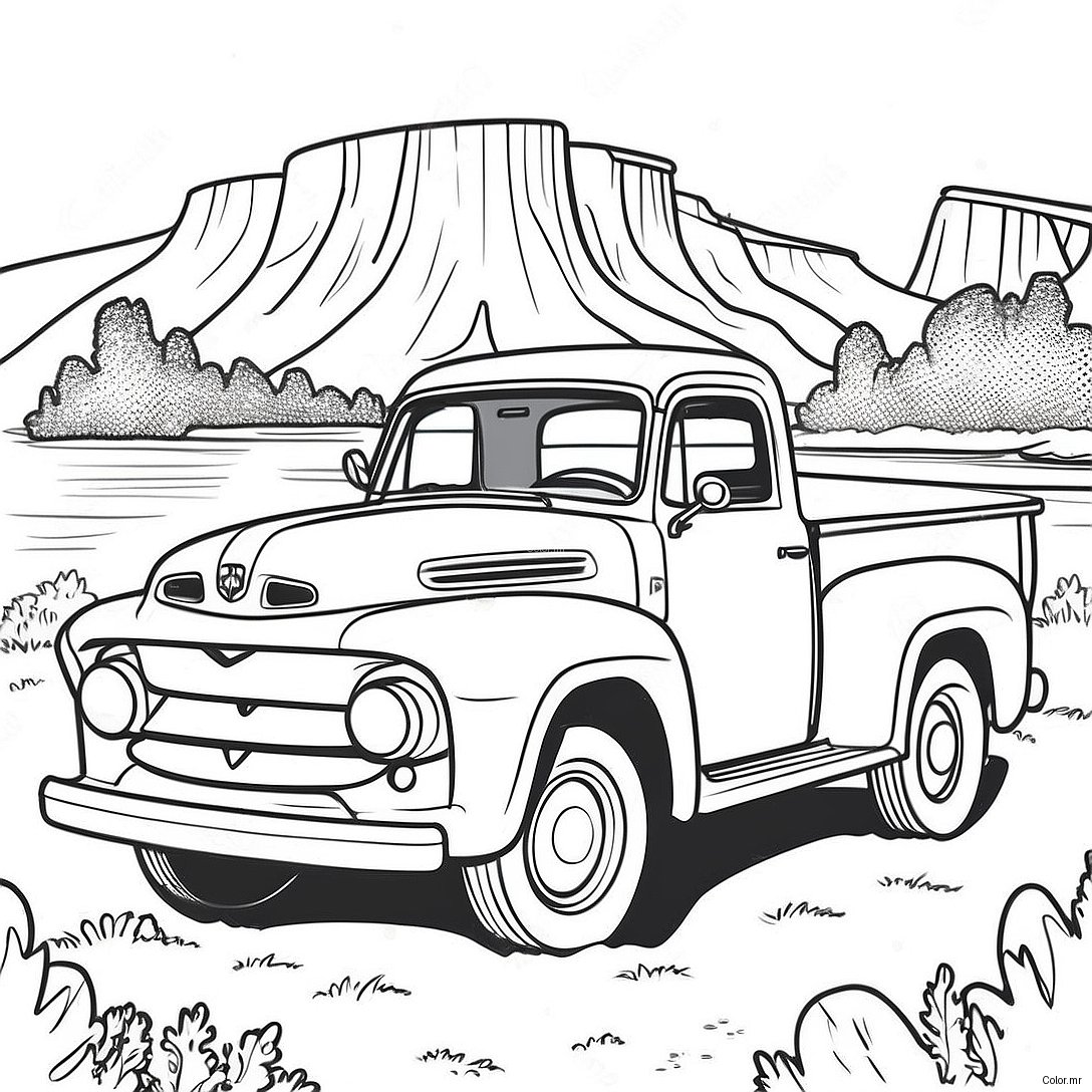 Pagina Para Colorir Caminhao Ford Vintage 5885 4704
