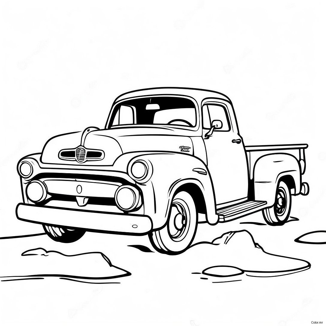 Pagina Para Colorir Caminhao Pickup Vintage 28526 25845