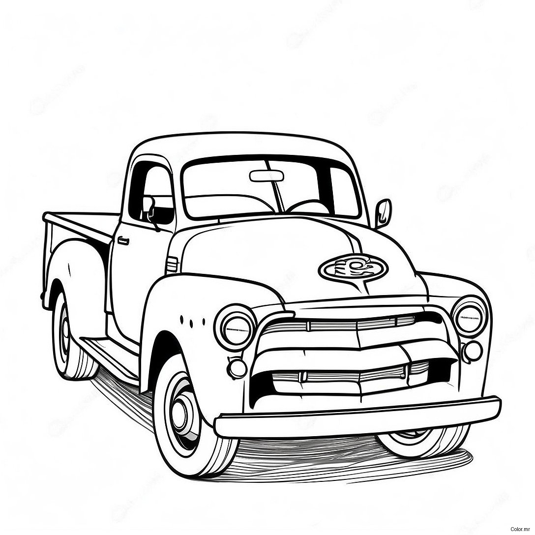 Pagina Para Colorir Caminhao Pickup Vintage 28526 25846