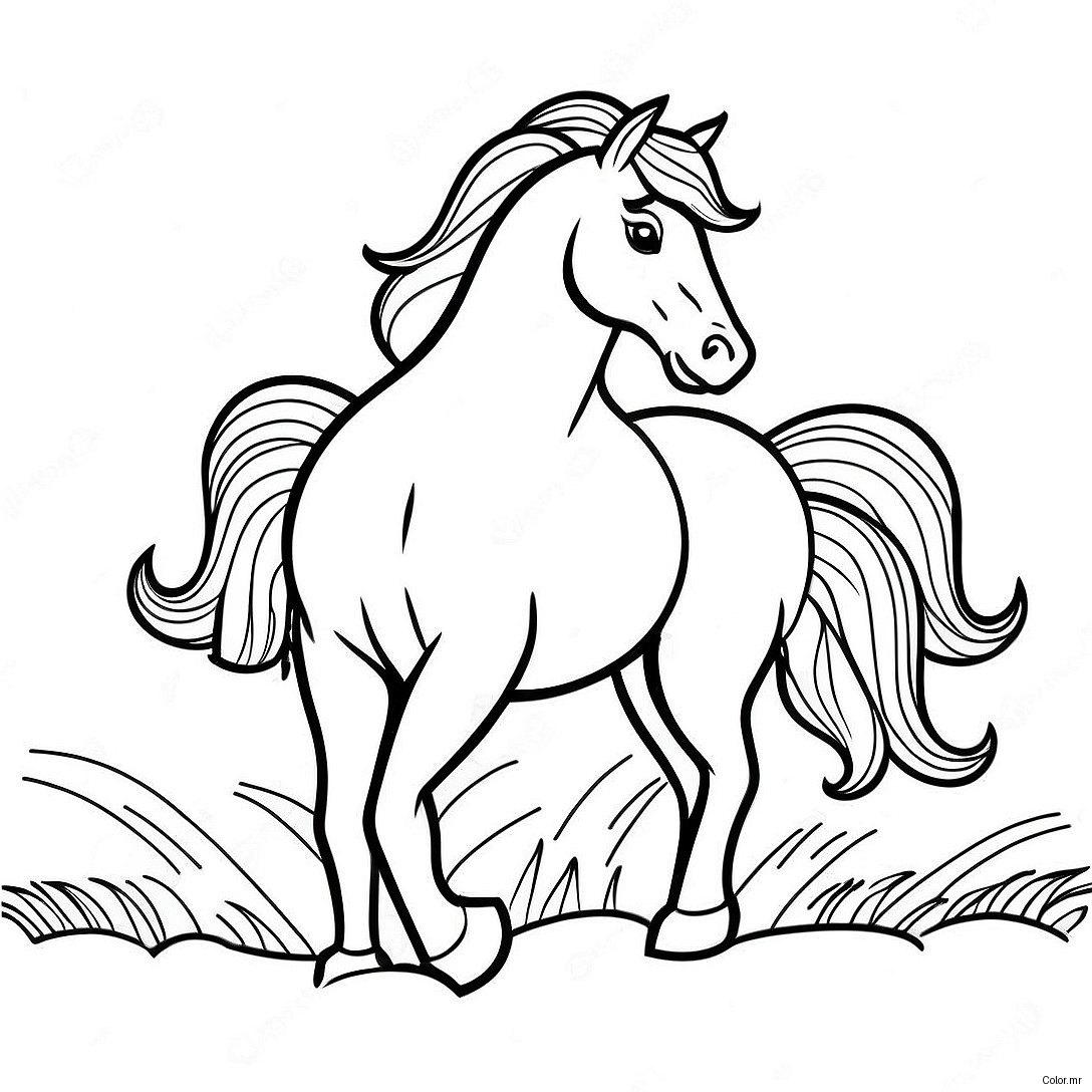Pagina Para Colorir Cavalo Selvagem Realista Galopando 3669 2980