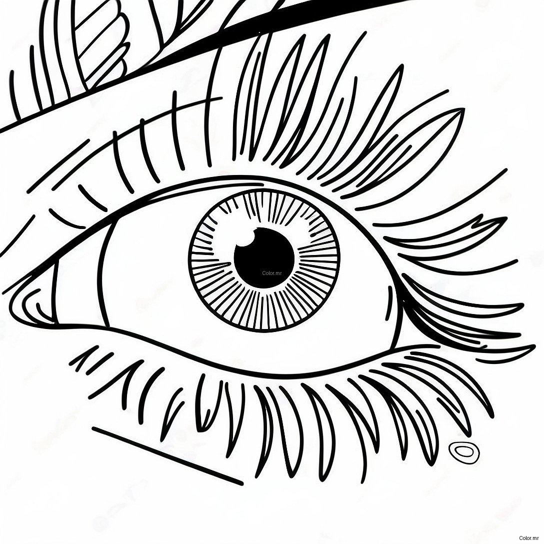 Pagina Para Colorir Close Up Realista De Olho 17435 14643