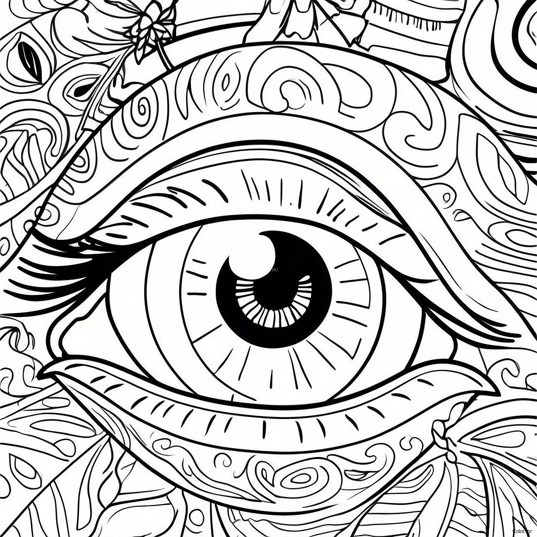 Pagina Para Colorir Close Up Realista De Olho 17435 14644