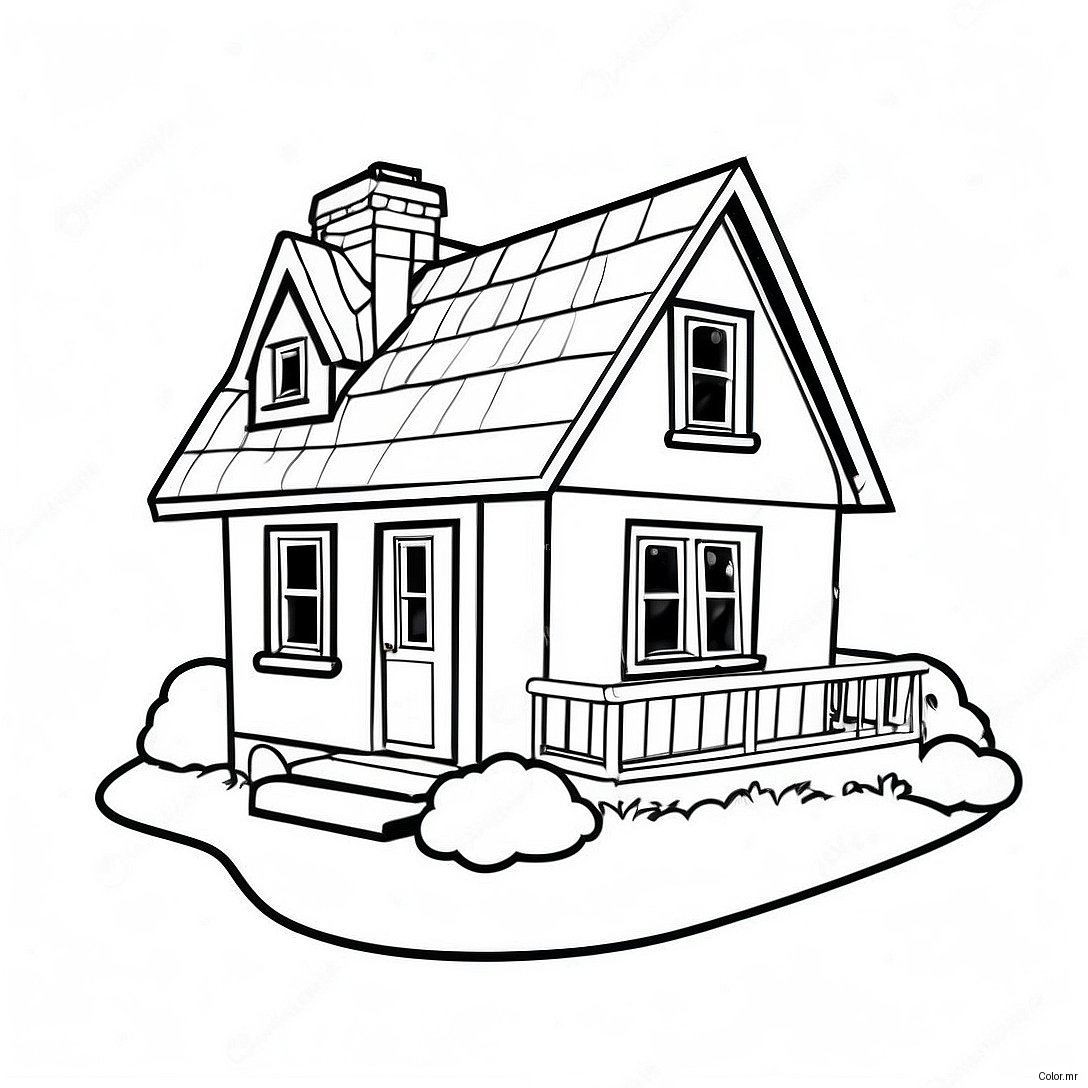 Pagina Para Colorir Cottage Aconchegante 5825 4654