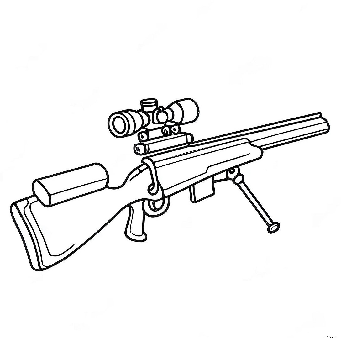 Pagina Para Colorir Da Arma De Sniper Realista 29788 26838