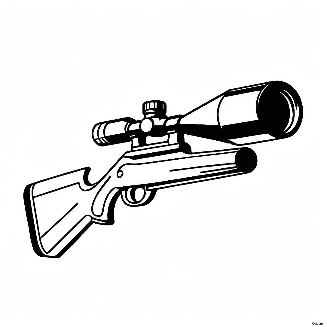 Pagina Para Colorir Da Arma De Sniper Realista 29788 26839