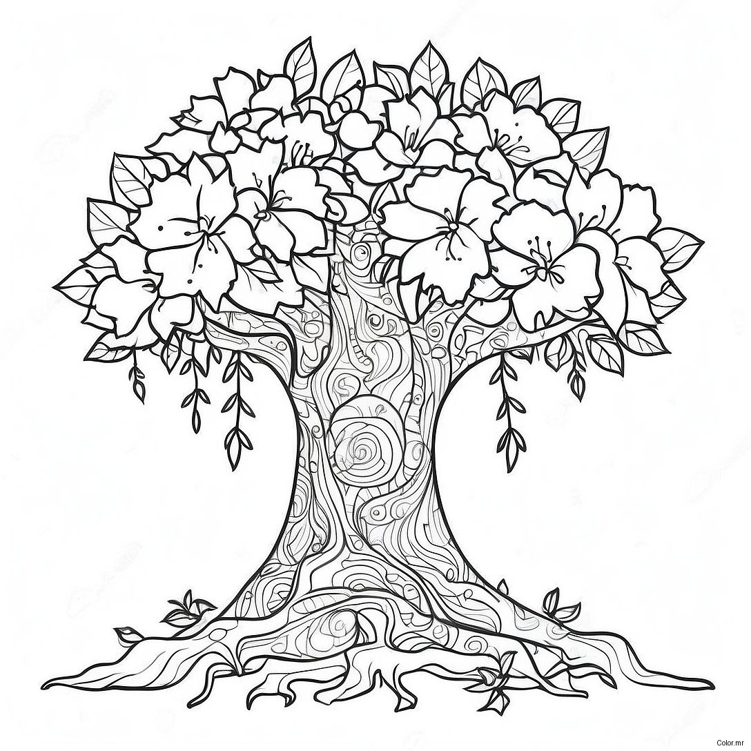Pagina Para Colorir Da Arvore Realista 61966 51361