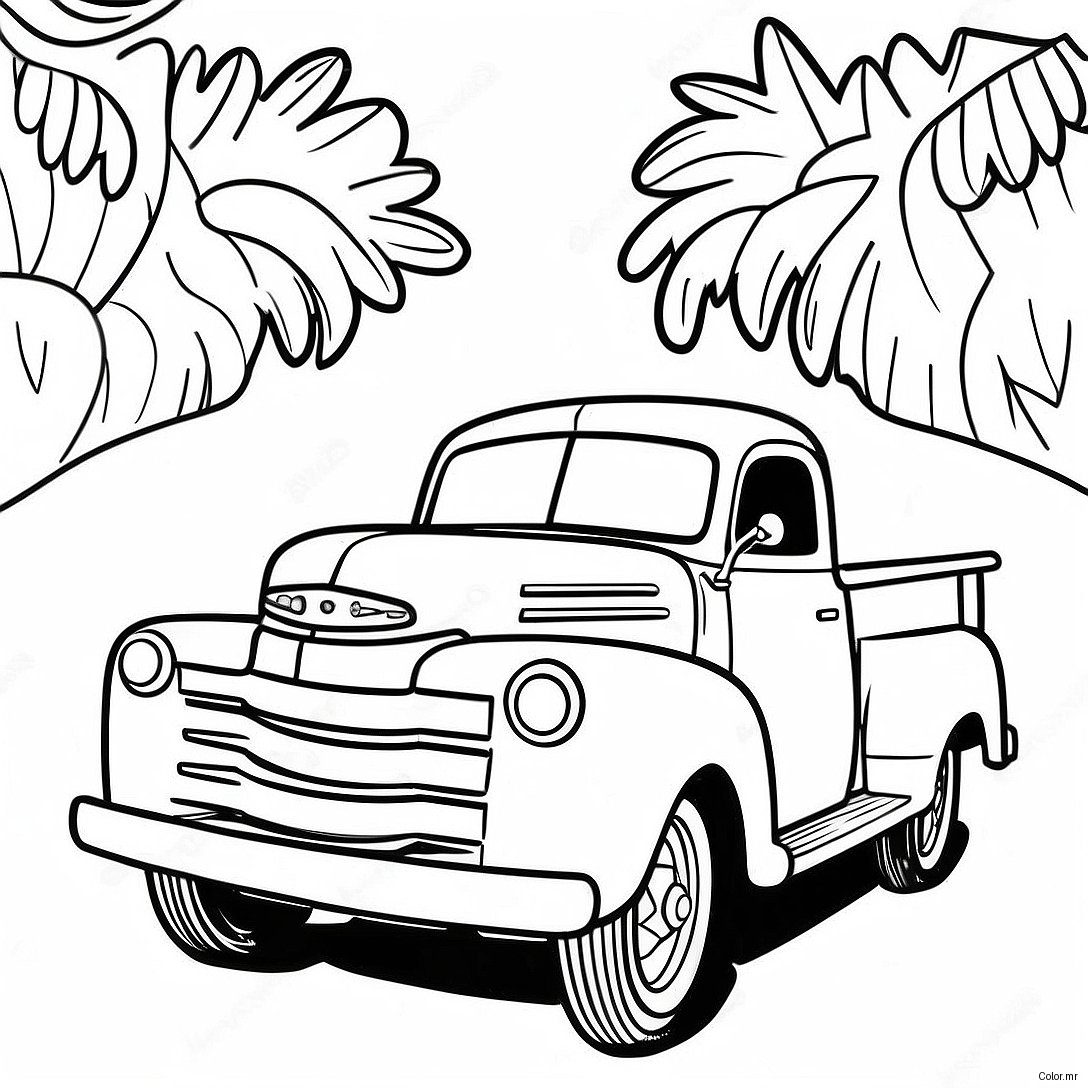 Pagina Para Colorir Da Caminhonete Vintage 72935 60217