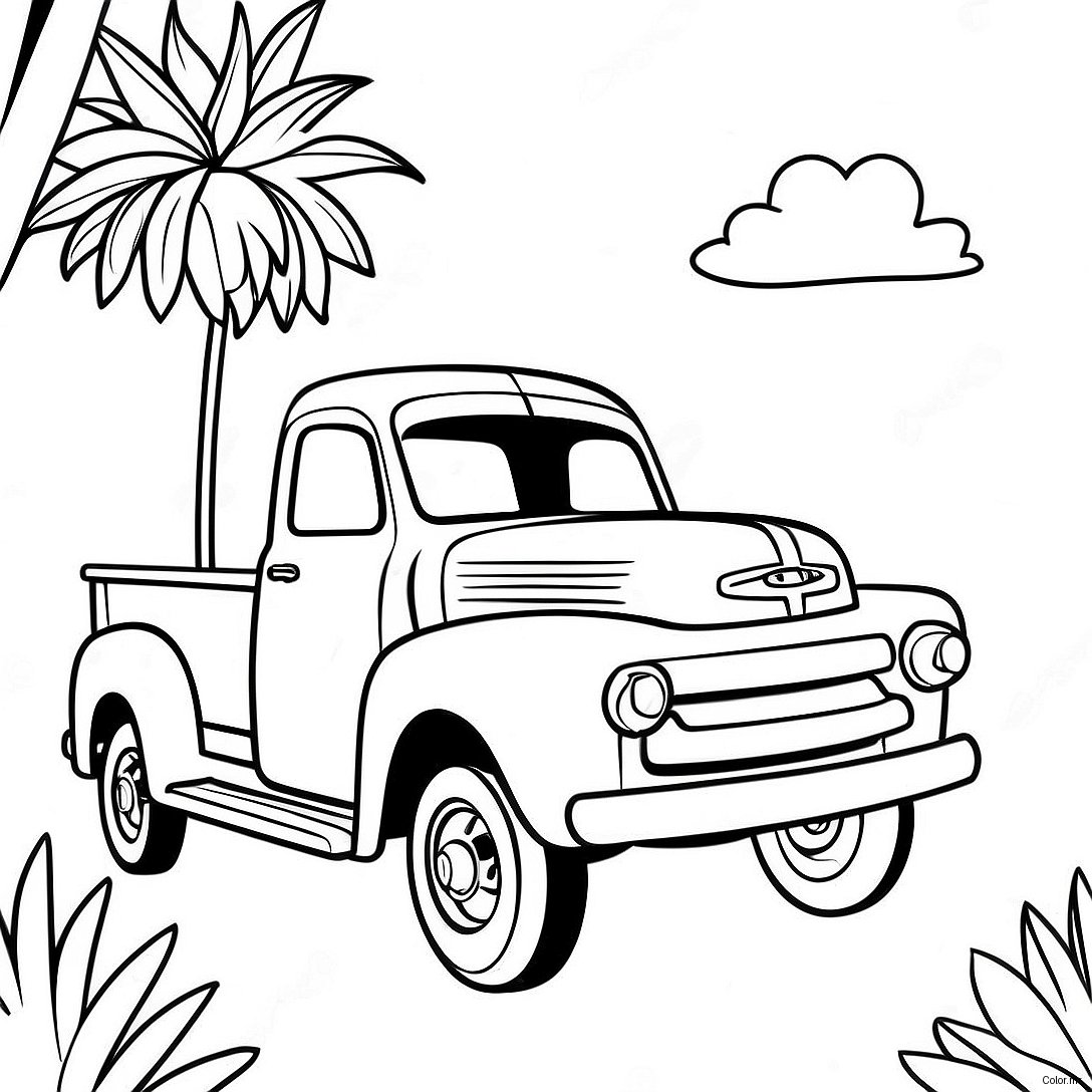 Pagina Para Colorir Da Caminhonete Vintage 72935 60219