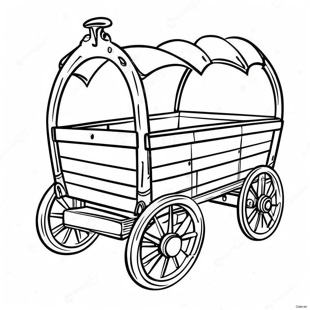 Pagina Para Colorir Da Carroca De Madeira Vintage 74456 61430