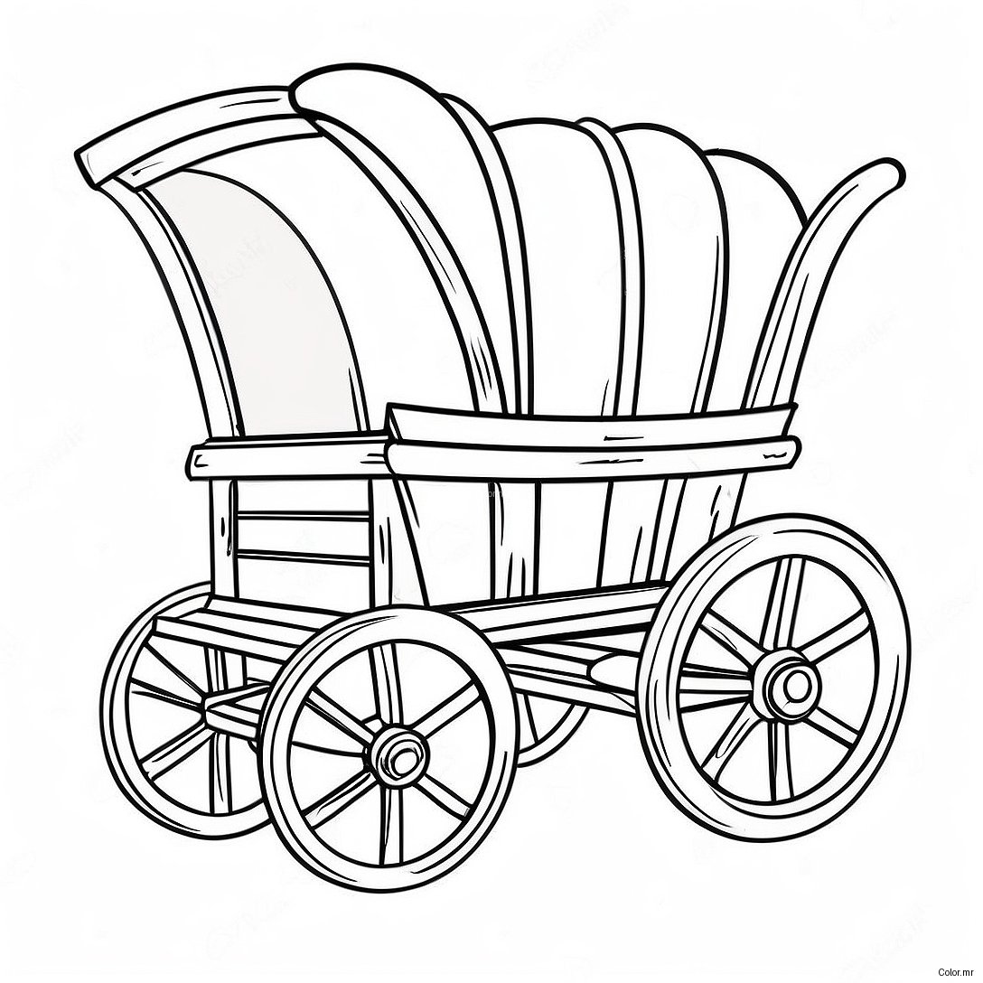 Pagina Para Colorir Da Carroca De Madeira Vintage 74456 61431