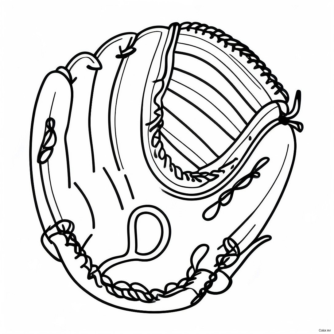 Pagina Para Colorir Da Luva De Beisebol Vintage 52277 43503