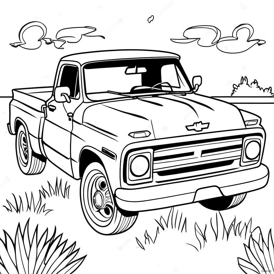 Pagina Para Colorir Da Picape Vintage Chevy C10 47835 39775