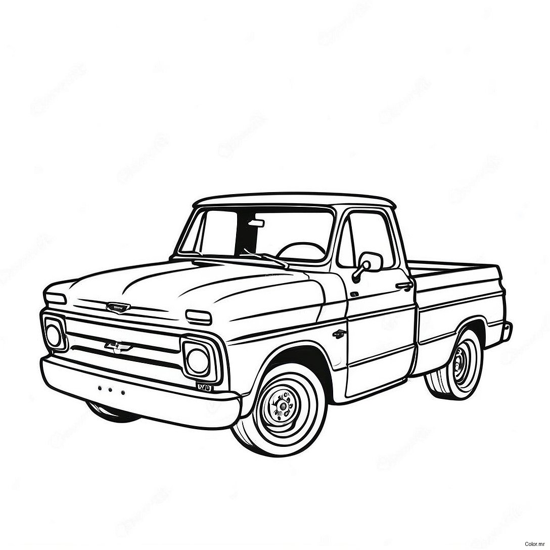 Pagina Para Colorir Da Picape Vintage Chevy C10 47835 39776