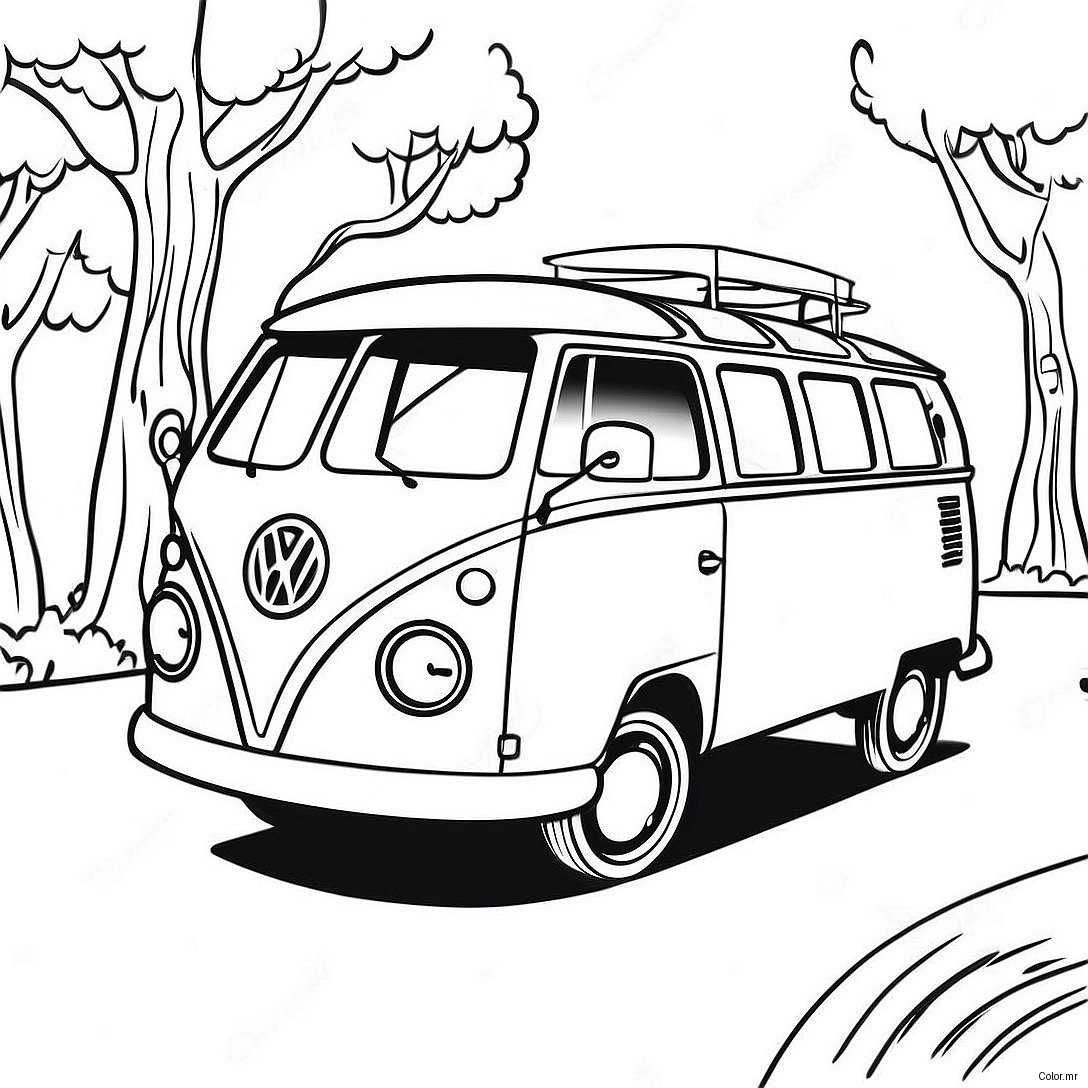 Pagina Para Colorir Da Van Volkswagen Vintage 56742 47161