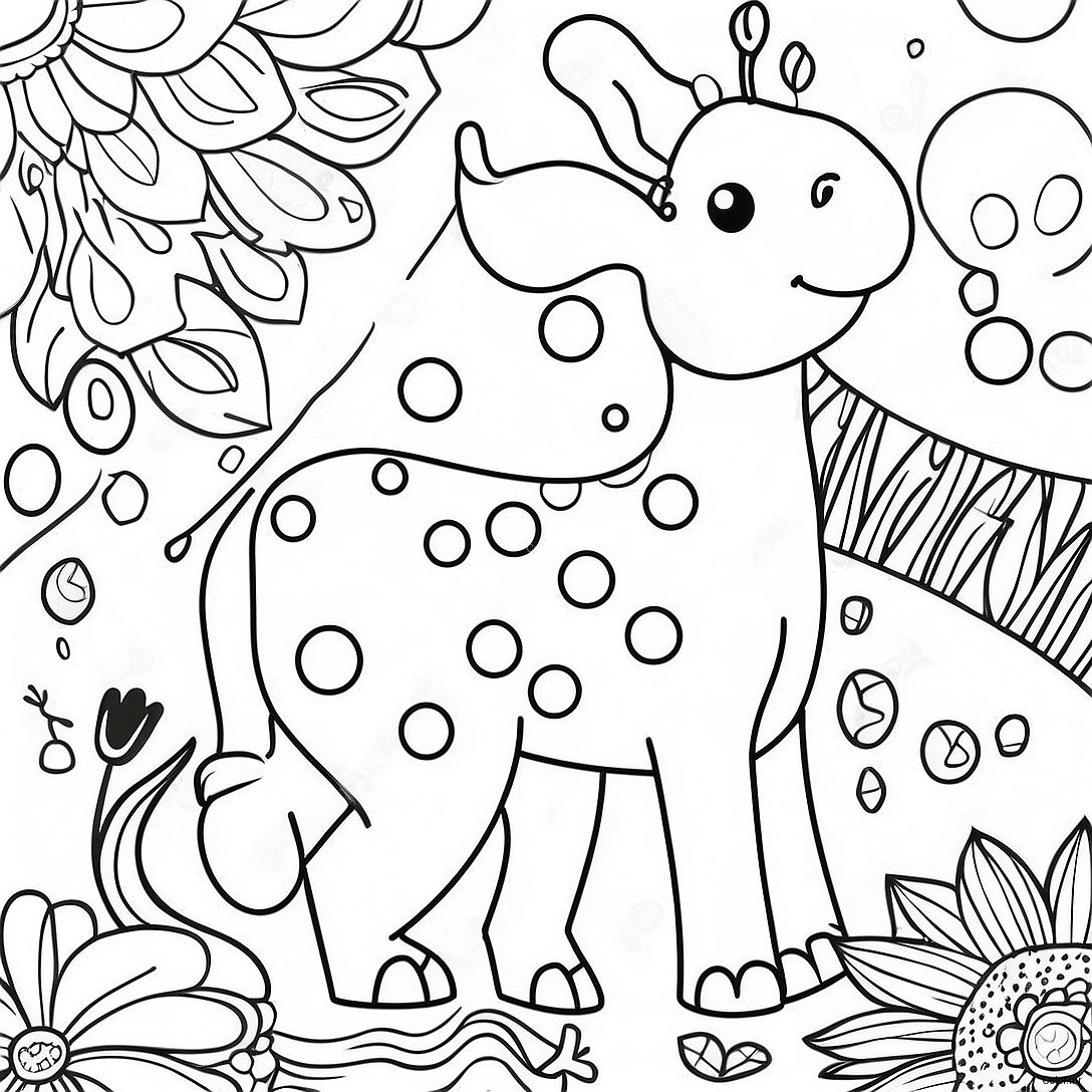 Pagina Para Colorir De Animais Com Marcadores De Ponto Coloridos 29869 26896