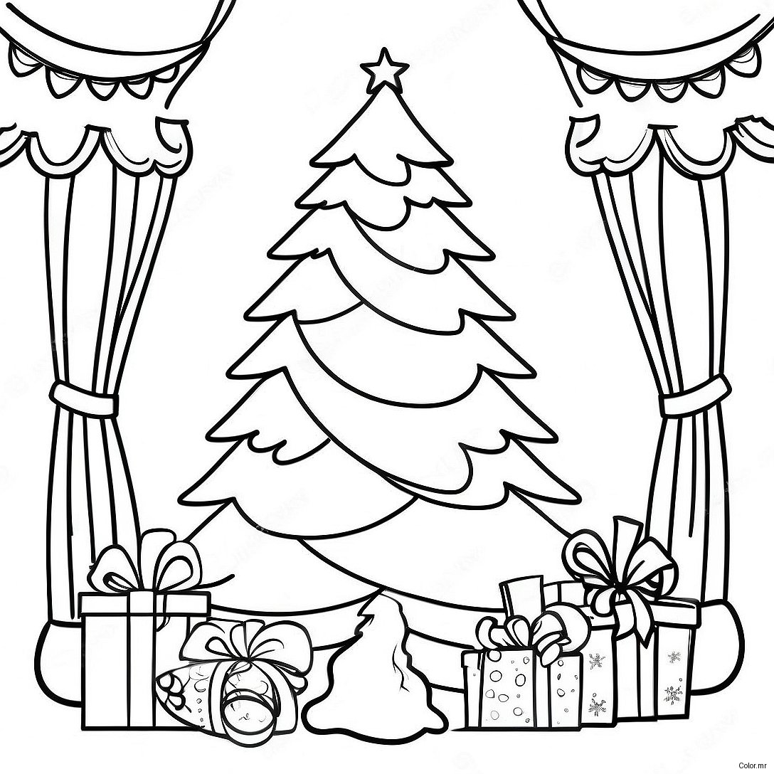 Pagina Para Colorir De Arvore De Natal Vintage 10607 8697