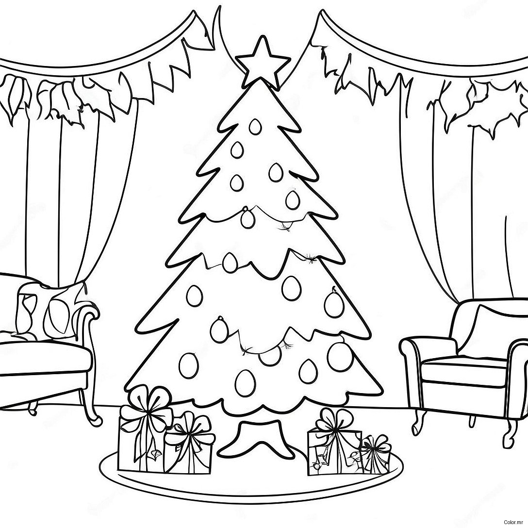 Pagina Para Colorir De Arvore De Natal Vintage 10607 8699