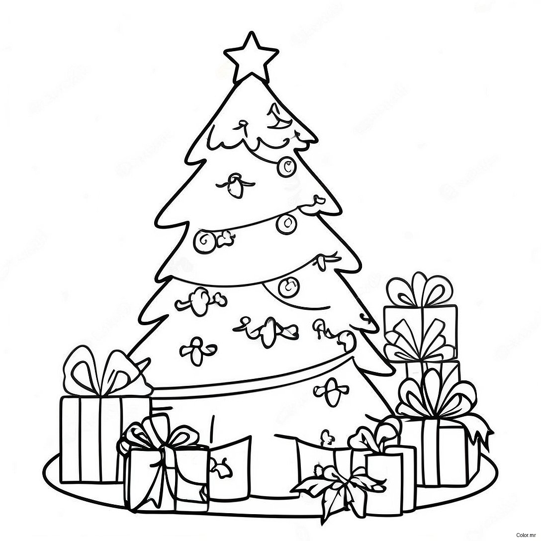 Pagina Para Colorir De Arvore De Natal Vintage 10607 8700