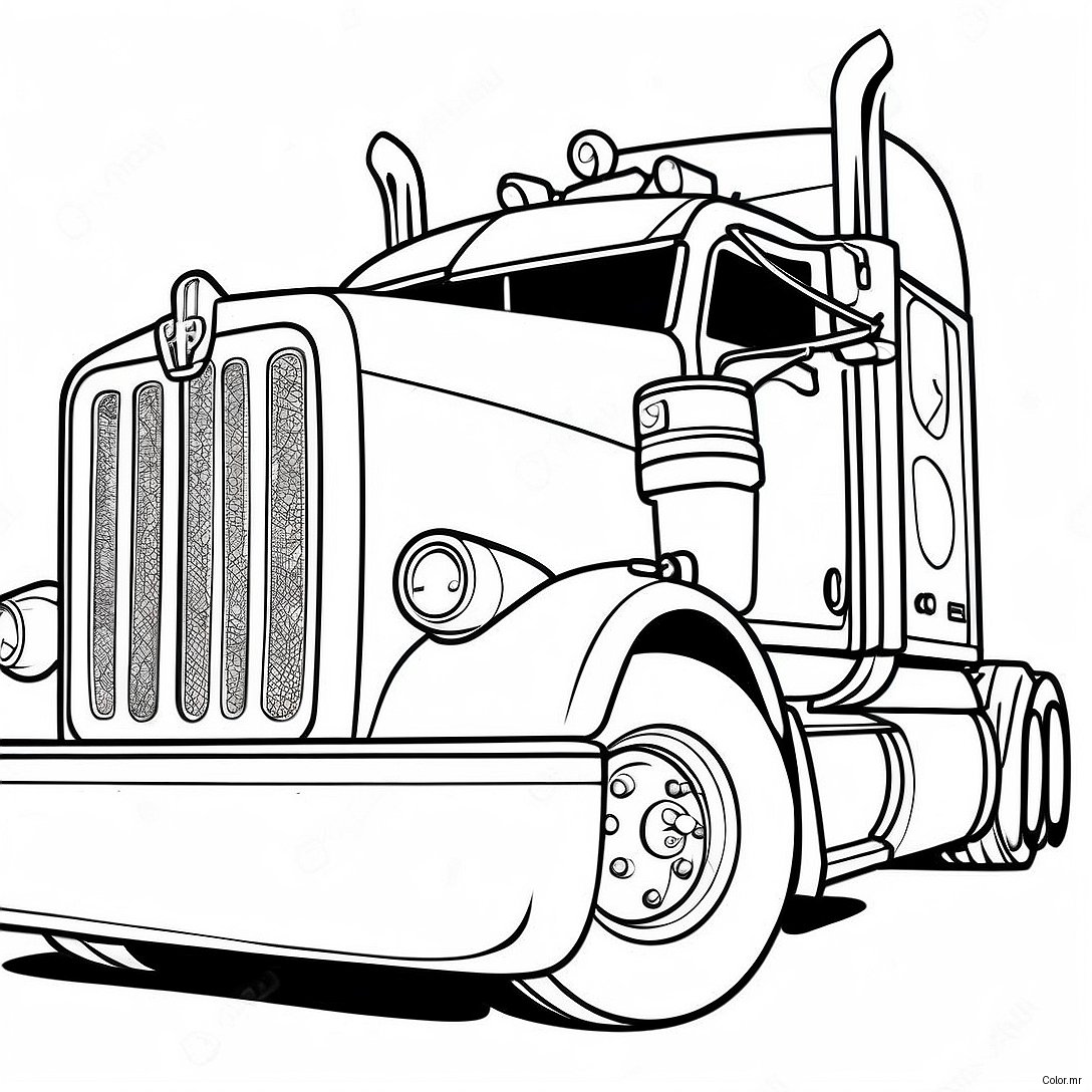 Pagina Para Colorir De Caminhao Peterbilt Vintage 11228 9207