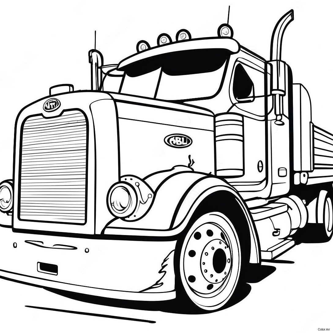 Pagina Para Colorir De Caminhao Peterbilt Vintage 24585 22571