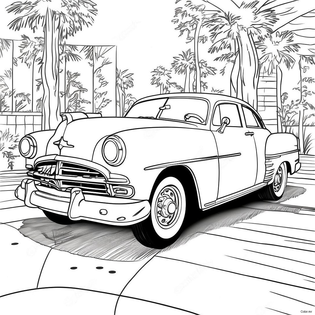 Pagina Para Colorir De Carro Classico Vintage 1362 1089