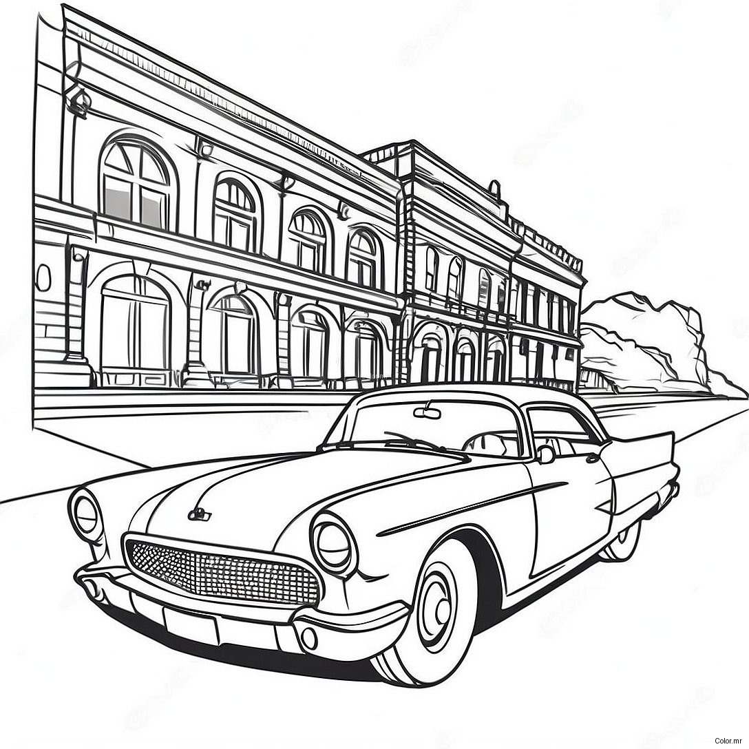 Pagina Para Colorir De Carro Classico Vintage 1362 1092