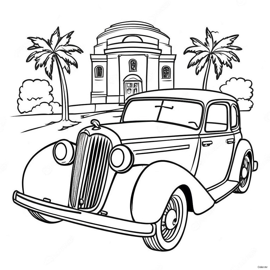 Pagina Para Colorir De Carro Classico Vintage 38717 32182