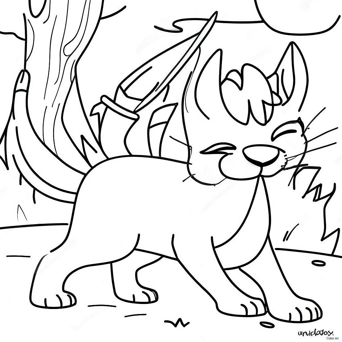 Pagina Para Colorir De Cena De Batalha De Gato Guerreiro Realista 22403 20665