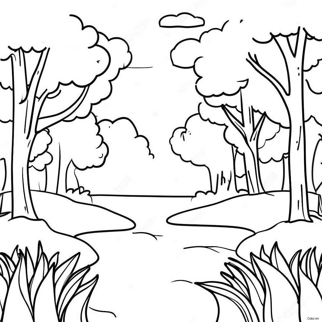 Pagina Para Colorir De Cena Natural Minimalista 7394 6009