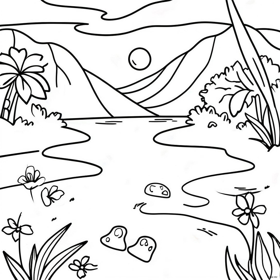 Pagina Para Colorir De Cena Natural Realista 55201 45928