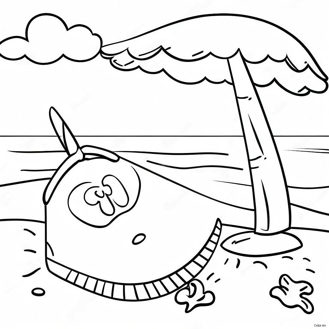 Pagina Para Colorir De Cena Realista De Praia 12057 9866