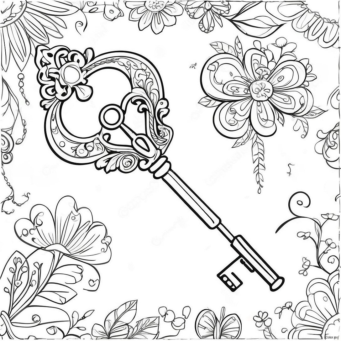 Pagina Para Colorir De Chave Vintage 59887 49705
