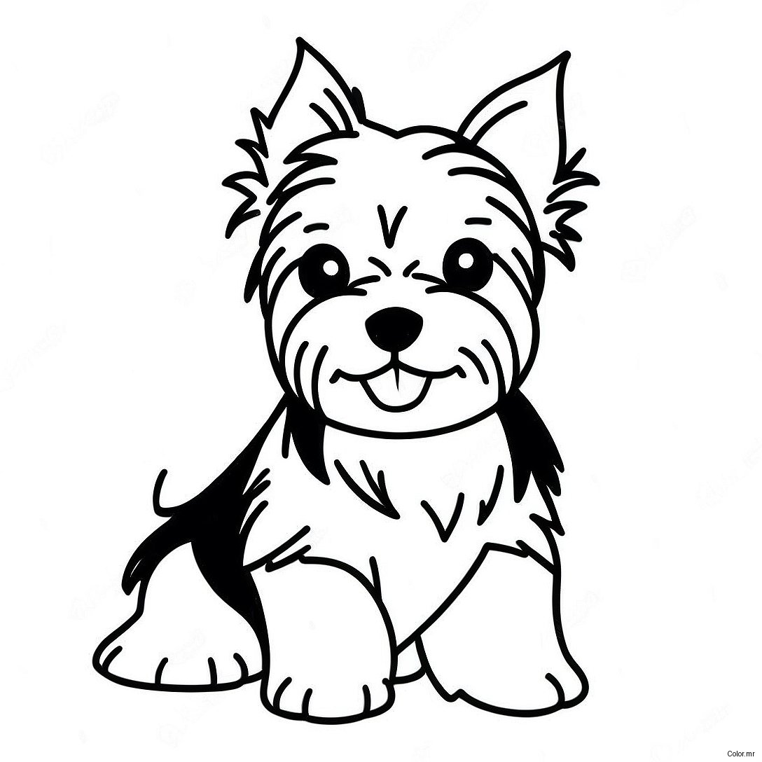 Pagina Para Colorir De Filhote De Yorkie Realista 21482 19793