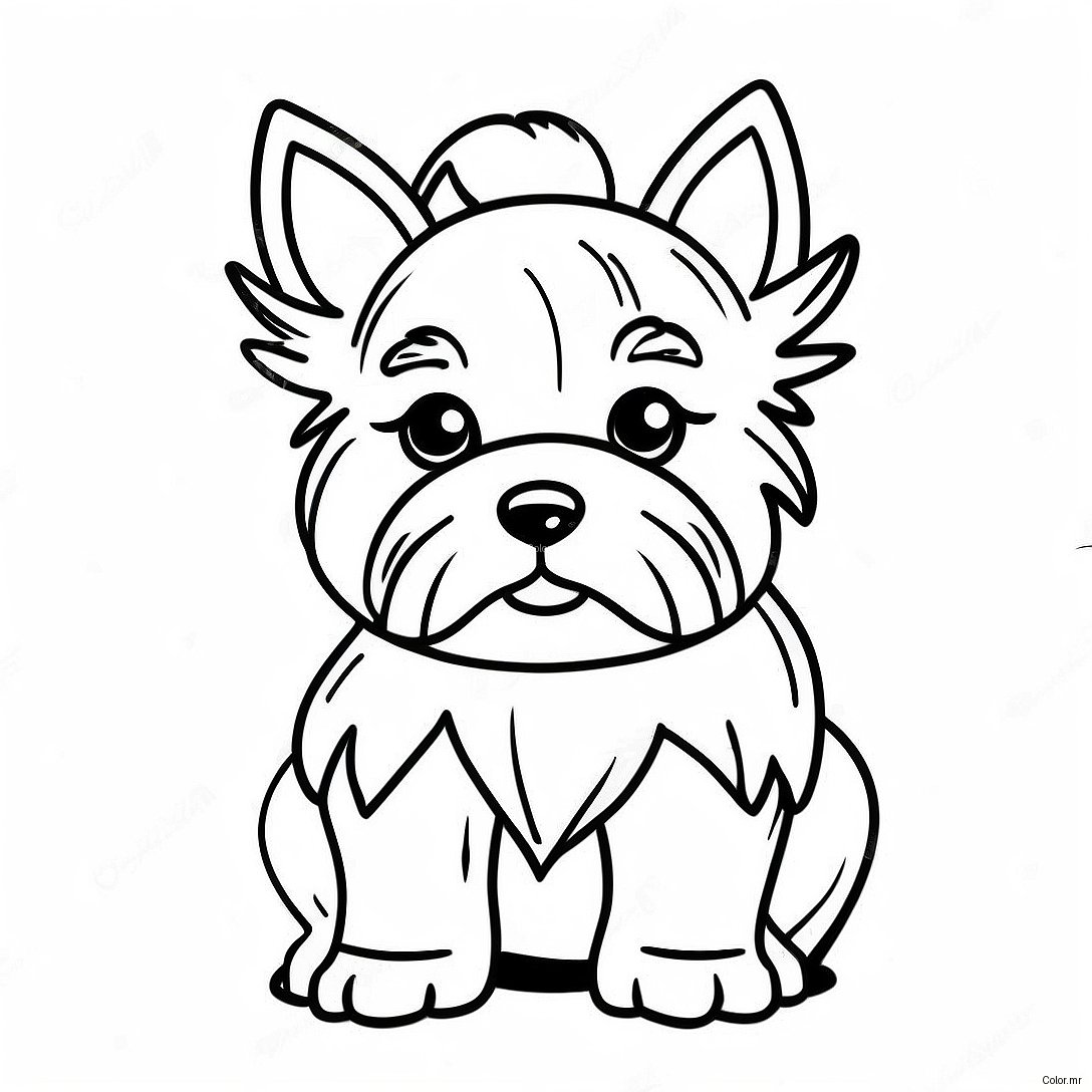 Pagina Para Colorir De Filhote De Yorkie Realista 21482 19796