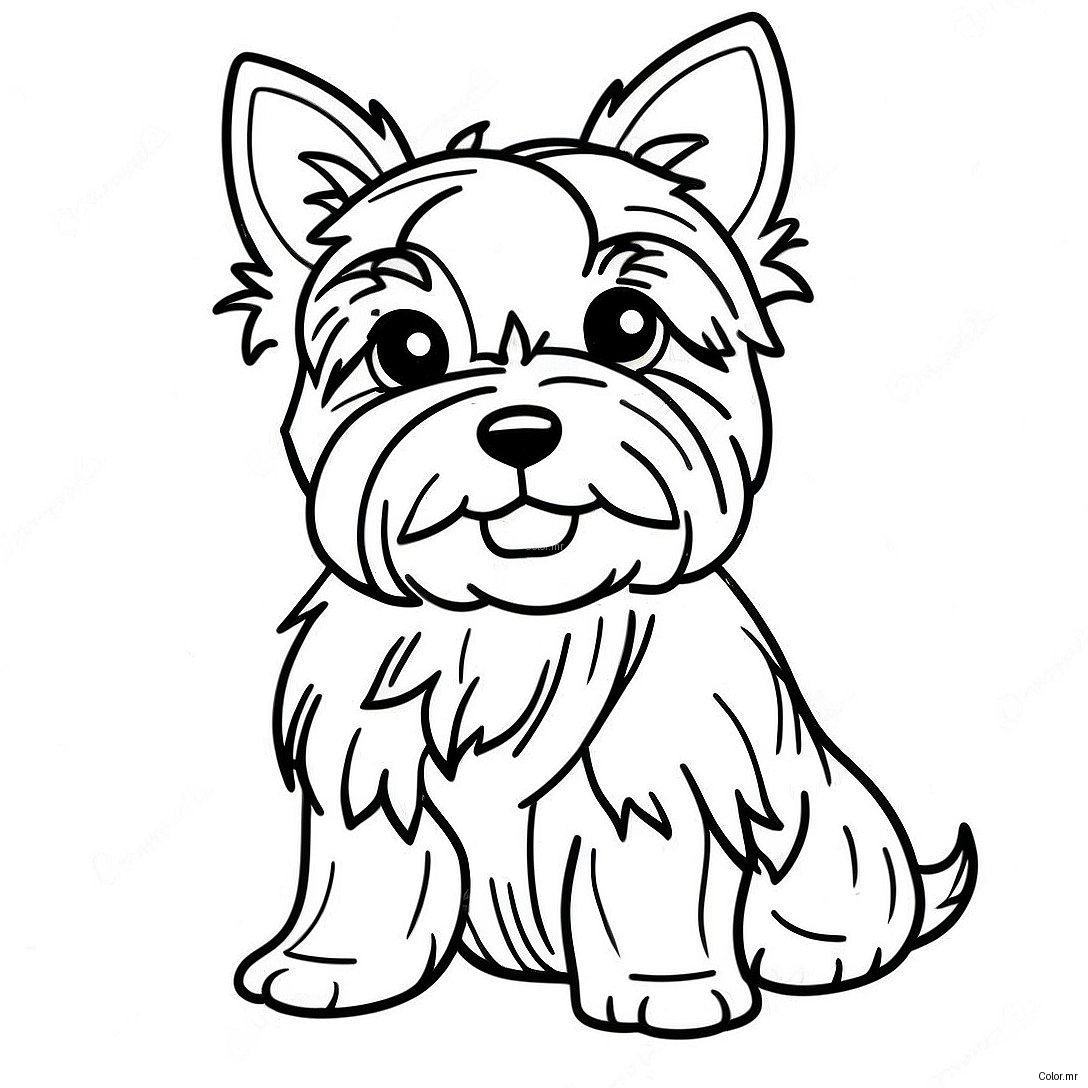Pagina Para Colorir De Filhote De Yorkie Realista 21482 19939