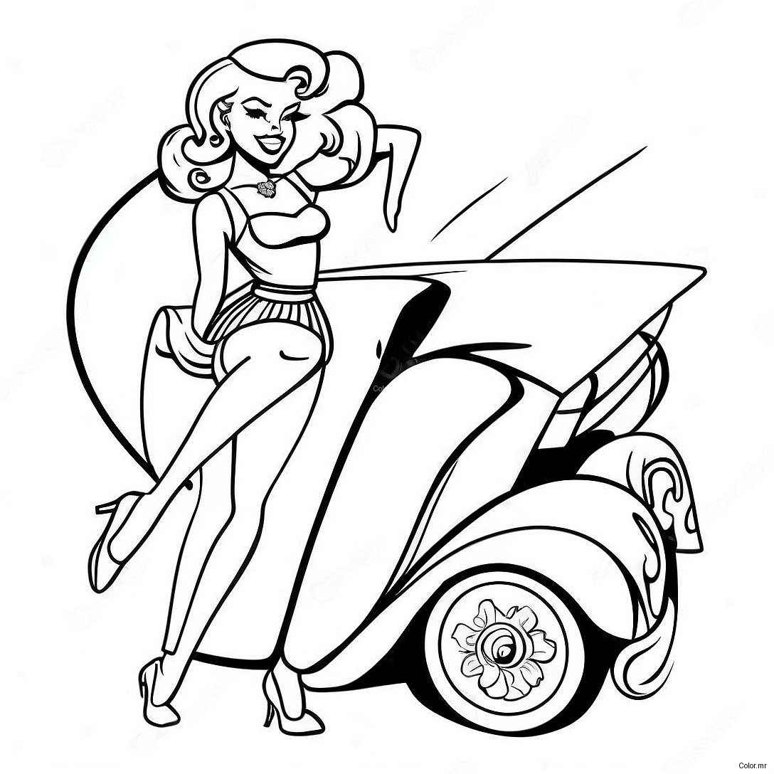 Pagina Para Colorir De Garota Pin Up Vintage 31909 16422