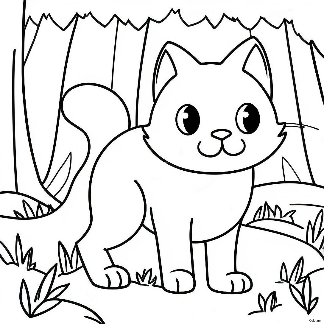 Pagina Para Colorir De Gato Guerreiro Realista Feroz Na Floresta 22404 20670