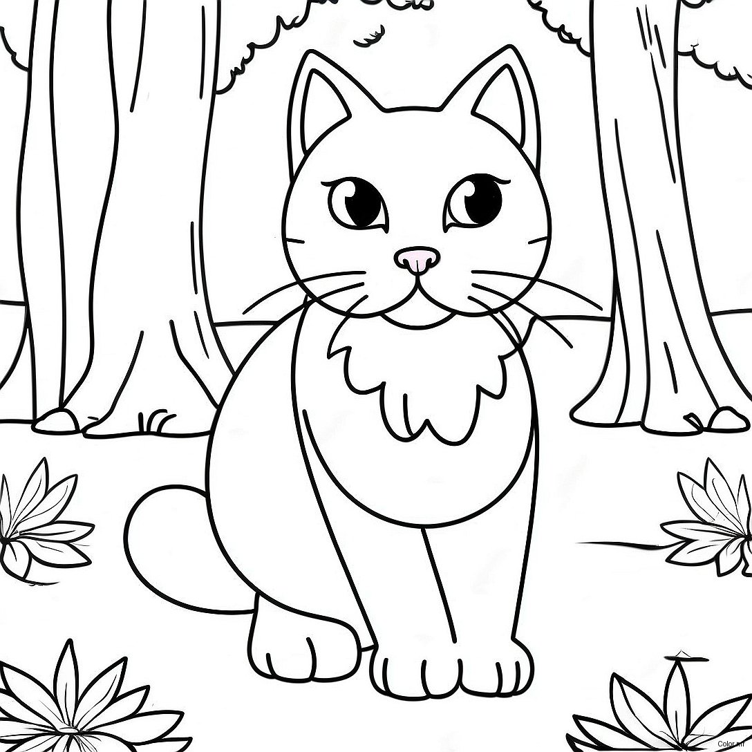 Pagina Para Colorir De Gato Guerreiro Realista Feroz Na Floresta 22404 20672