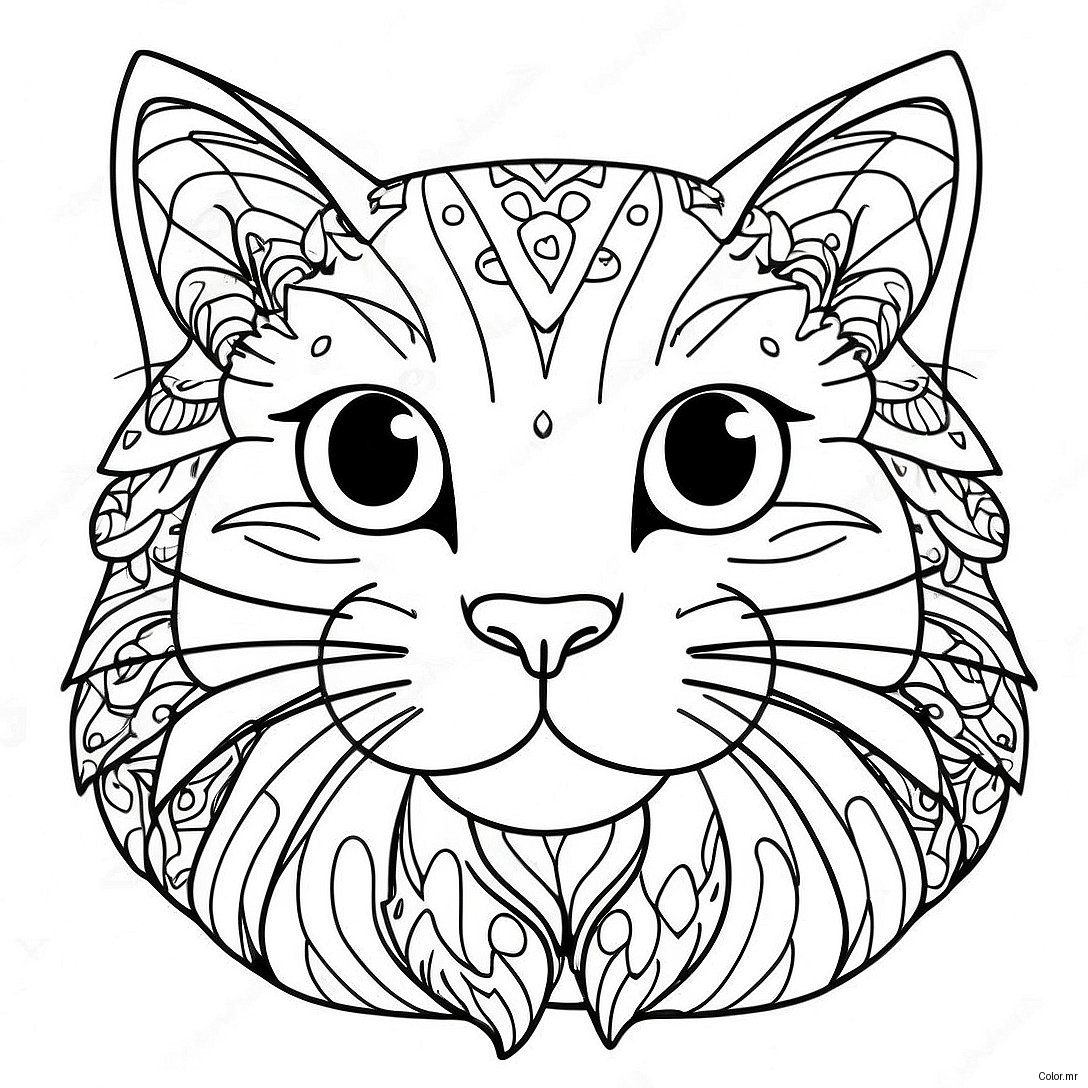 Pagina Para Colorir De Gato Realista 521 416
