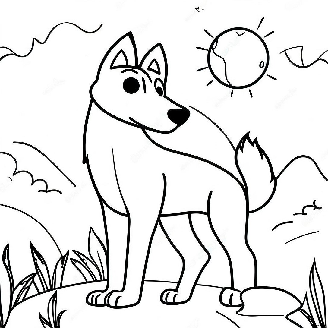 Pagina Para Colorir De Lobo Realista Uivando Para A Lua 21012 19421