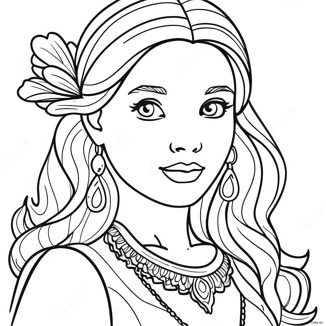 Pagina Para Colorir De Menina Realista 73094 60338