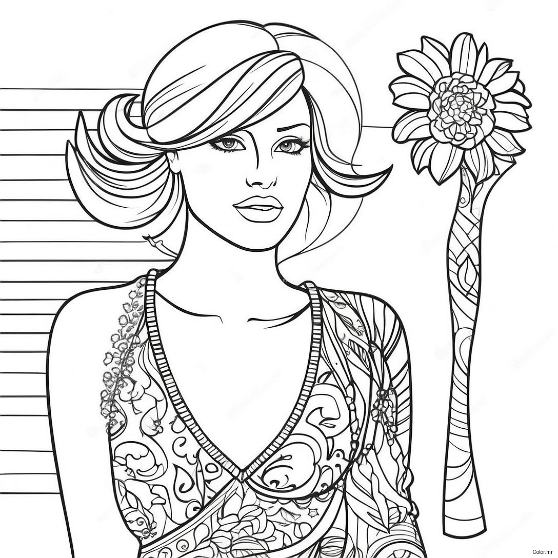 Pagina Para Colorir De Moda Realista 38416 31939